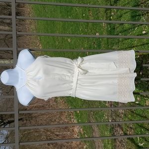 Express Spaghetti Straps & Lace Ivory Dress Size S